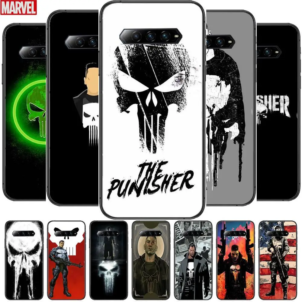 

Punisher Marvel Phone Case For xiaomi redmi Black Shark 4 Pro 2 3 3s Cases Helo Black Cover Silicone Back Prett mini cover funda