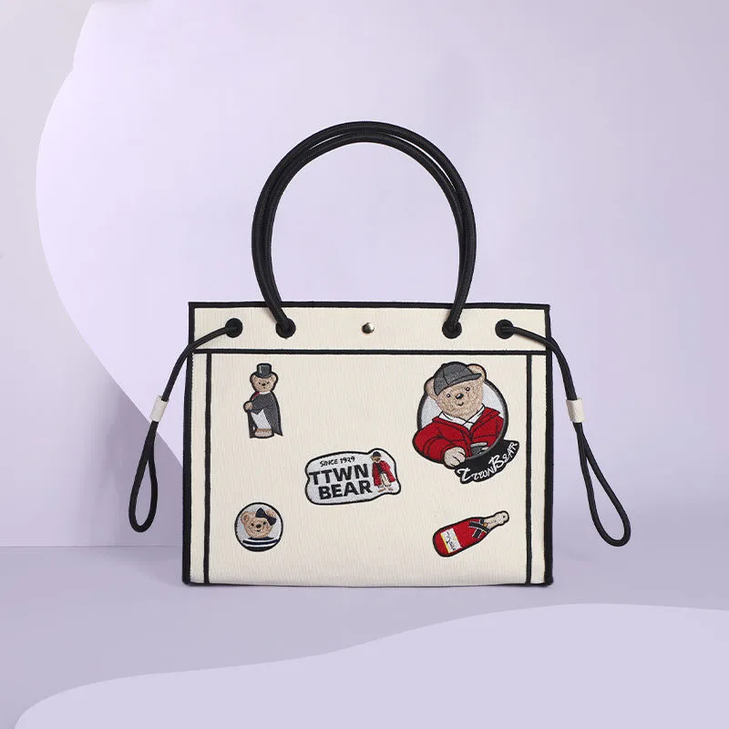 

One-shoulder diagonal bag Canvas handbag women's large-capacity tote bag 2021 spring and summer new all-match