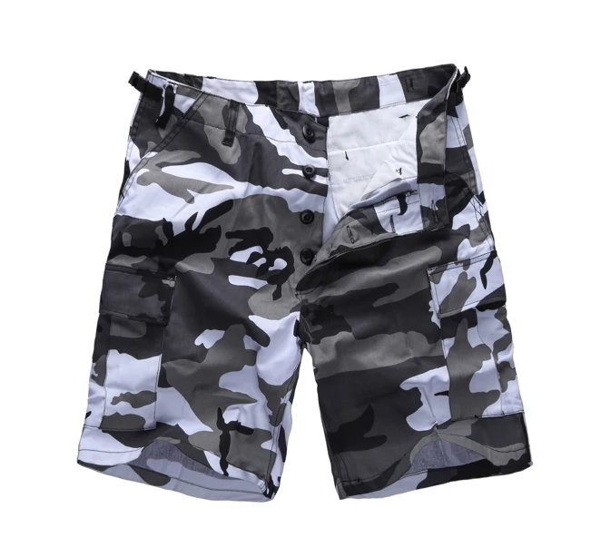 City Camo Мужские армейские военные шорты BDU, повседневные рабочие камуфляжные шорты Карго - Цвет: City Camo