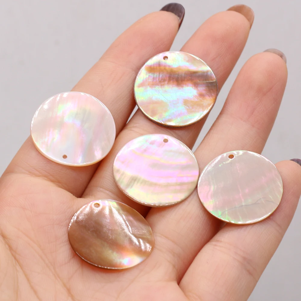 

8pcs Natural Penguin Shell Round Small Pendant Beads Handmade DIY Necklace Bracelet Earrings Jewelry Accessories Gift Making