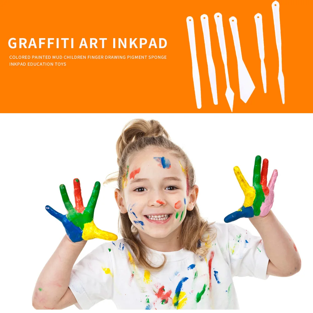 

7pcs Plastic Painting Knife Spatula Palette Arts Drawing Flexible Blades Kits Non Embroidered Rigid Gouache Paint