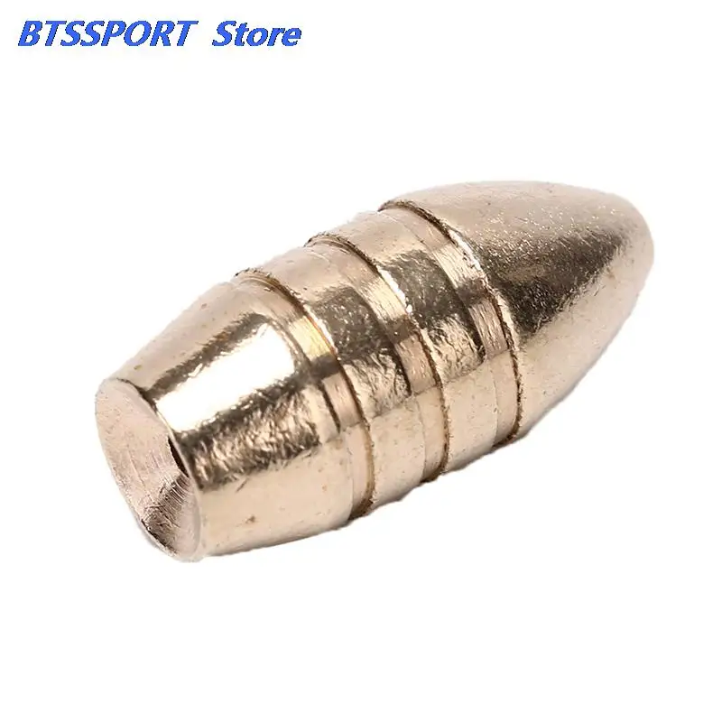 10 шт./лот медные свинцовые грузила острая пуля медная Рыболовная Снасть | Спорт и