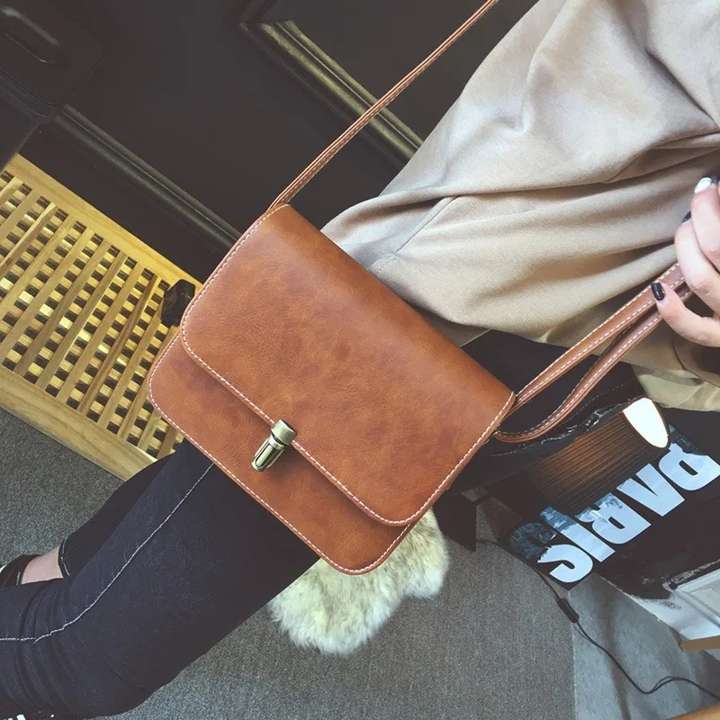 

Women Small Square Bag Ladies Car Line Fashion Handbag Retro Shoulder Bags Messenger bag Mobile Phone Packet Leather Handbag