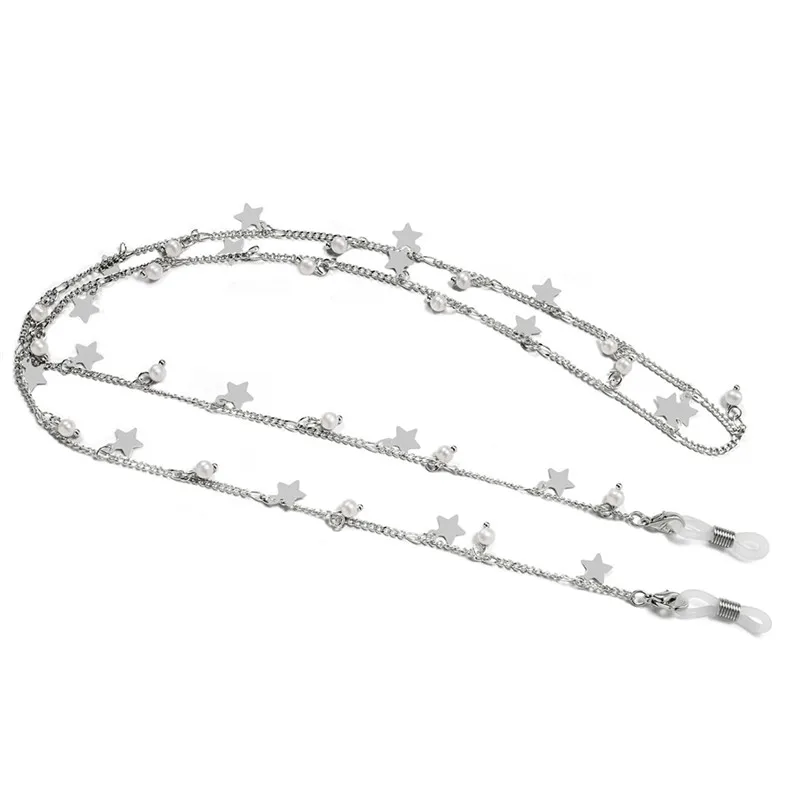 

Fashion Star Glasses Chain Mask Bead Holder Reading Glasses Frame Accessories