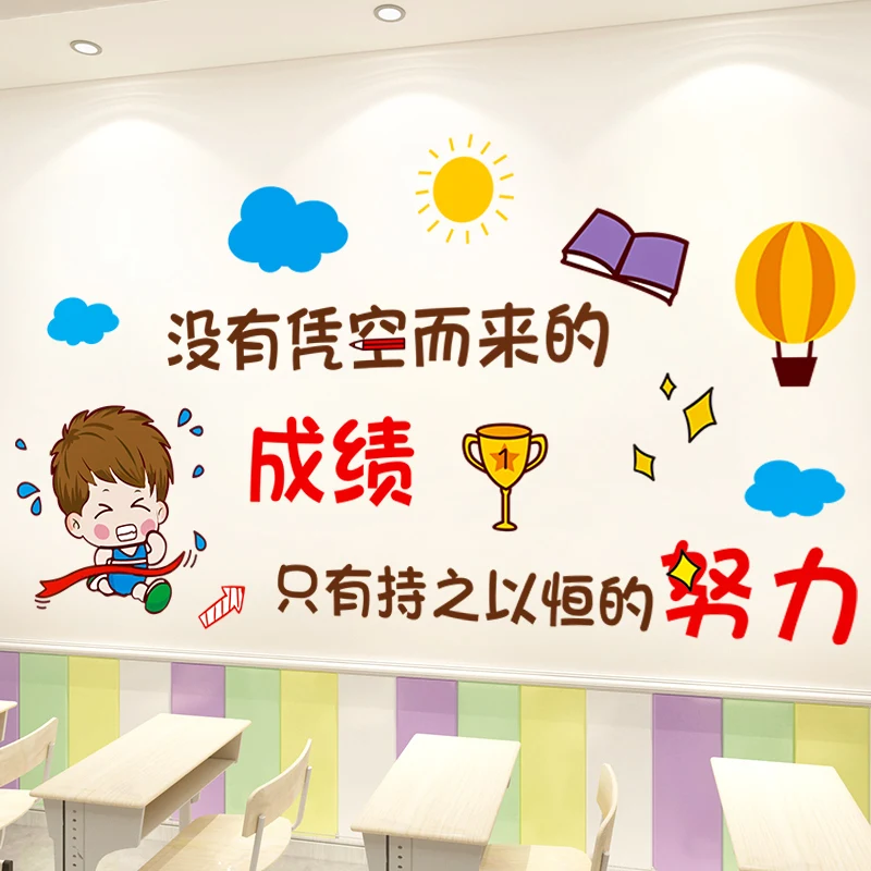 

Education and Training Institutions Tutorial Class Classroom Culture Wall Sticker Layout Inspirational Room Decoration Wallpaper