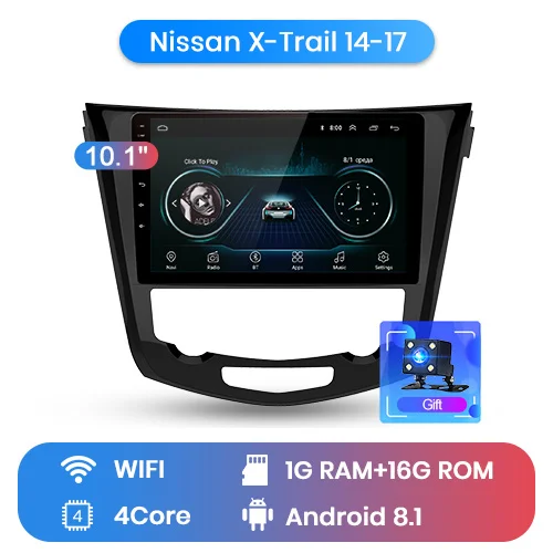 1-16G for Wifi Junsun V1 2G+ 32G Android 8,0 DSP для Nissan X-Trail Qashqai- автомобильный Радио Мультимедиа Видео плеер навигация gps 2din DVD - Цвет: 1-16G for Wifi