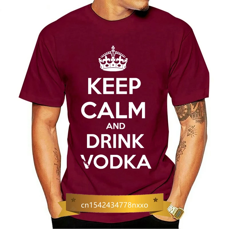 

Keep Calm And Drink Vodka T-Shirt Cool Party Club Lounge Tee Shirt