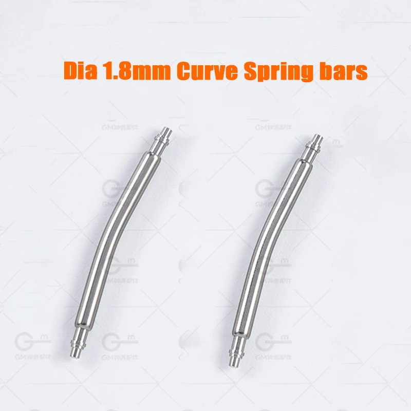 

1.8mm Bent Spring Bars Curved Watch Strap Link Bars 18mm 20mm 22mm 24mm Watch Strap Spring Bars Watch Bracelet Repair Parts