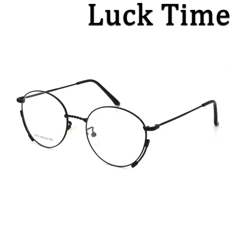

Новинка 2021, металлические круглые ретро-очки Lucky Time для близоруких мужчин и женщин, мужские оправы для очков, #3072