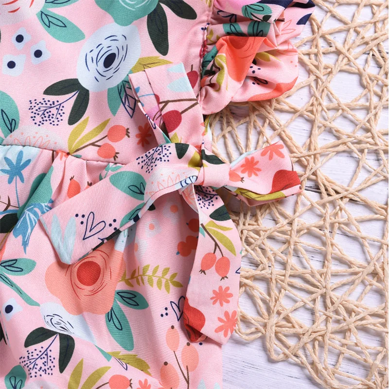 

0-2T Summer beautiful clothes for children girls Baby girl one-piece floral triangle romper fashion romper kids clothes