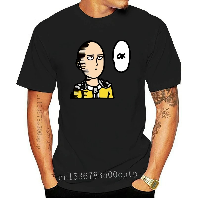 

Новая хлопковая Мужская футболка с принтом Аниме One Punch, модная крутая удобная мужская футболка, Повседневная футболка для мужчин, Топ