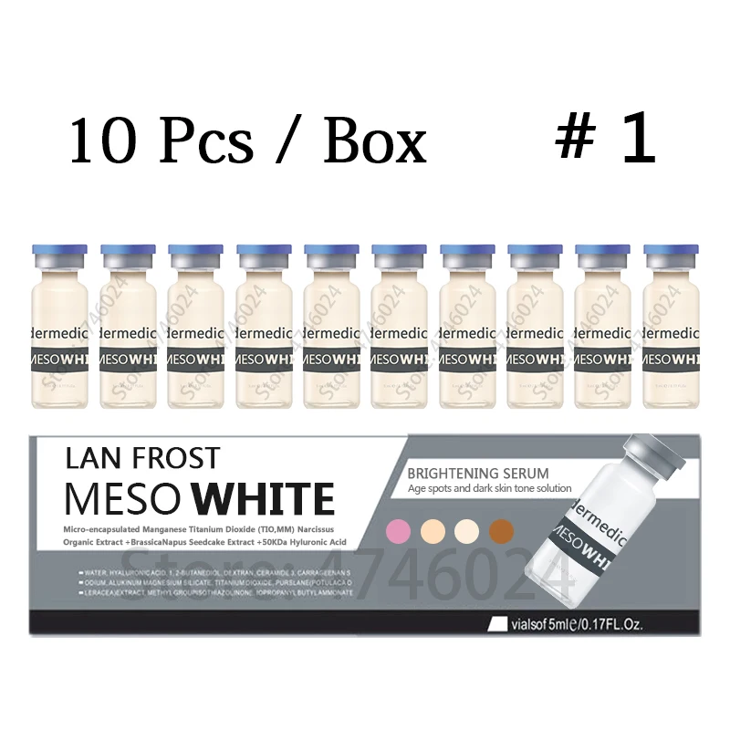 meso 10pcs kit1 Meso Dermawhite BB крем светящийся Жидкий тональный крем МТС лечение микроиглы макияж сыворотка осветление отбеливание корейская косметика - Цвет: meso 10pcs kit1