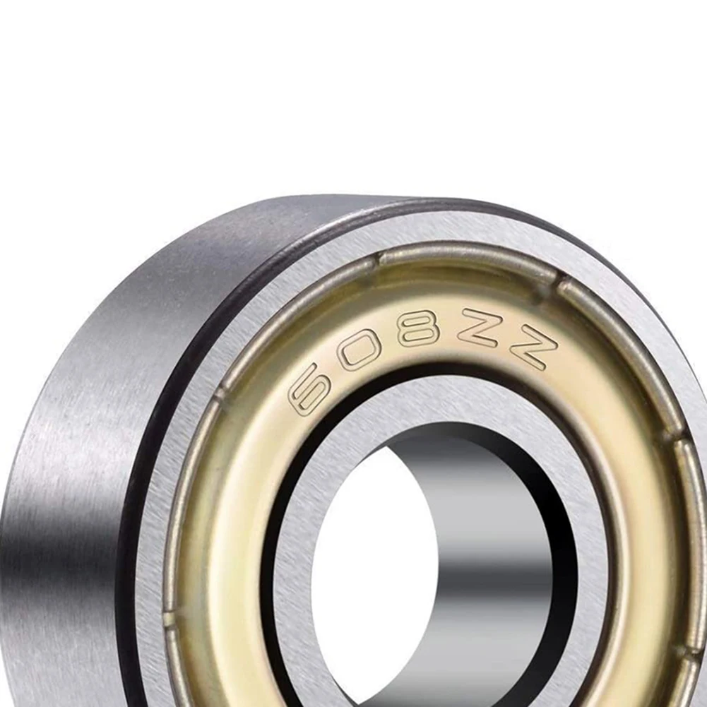 

20pcs 608ZZ Ball Bearings Carbon Steel Single Row ABEC-7 Deep Groove Miniature Bearings for Boating Waves Aggregate Crushers