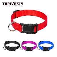 nylon webbing dog collar heavy duty clip buckle adjustable soft necklace durable personalized puppy collars pet products