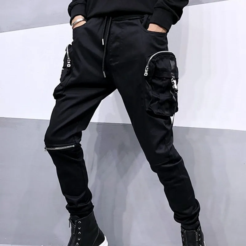 2020 новый тренд мужские черные тонкие корейские шаровары Размер S 3XL удобные хип