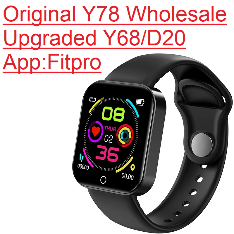 

Original Y78 D30 Watch7 Smart Watch 1.44 inch Sports Music Blood Pressure FitnessTracker HeartRate Monitor SmartWatch pk Y68/D20
