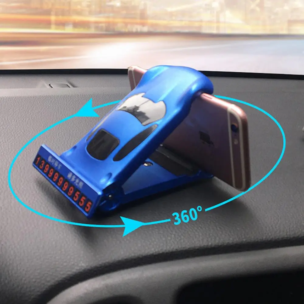 

Car Phone Stand Holder Mount Temporary Parking Stop Card Sticker Auto Phone Number Card Slot Plate Accessories