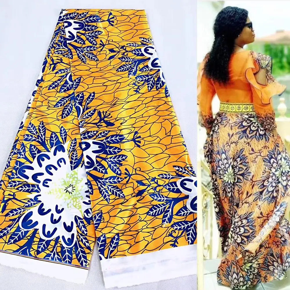 

Мода 2020, показ того же дизайна, Африканский новый дизайн, восковая цена, шелковая ткань, 5 ярдов, мягкий шелк, Анкара, восковая ткань, оптовая п...