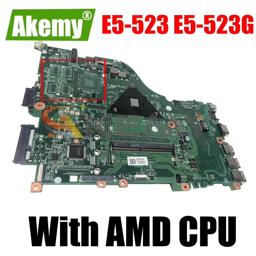 

DA0ZABMB6E0 для ноутбука Acer Aspire E5-523 E5-523G, материнская плата NBGE811006 NB.GE811.006 с процессором AMD DDR3 100%, полностью протестирован