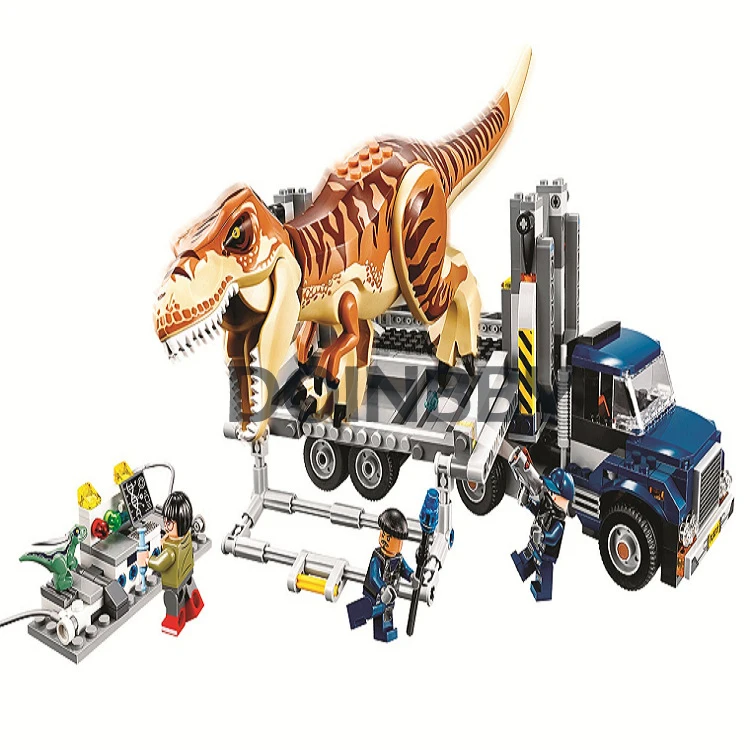 T. Rex транспорт 10927 Юрский Мир серии 609 шт. Парк Юрского периода строительные блоки модель Детские Классические игрушки 75933