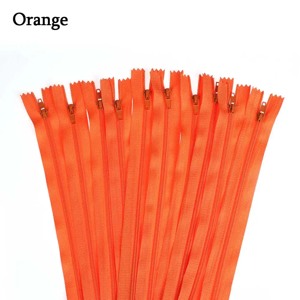 orange 10 шт./лот 20 см длина Красочные Нейлоновые катушки молнии портной для Брюки Одежда швейные изделия ручной работы DIY аксессуары - Цвет: orange