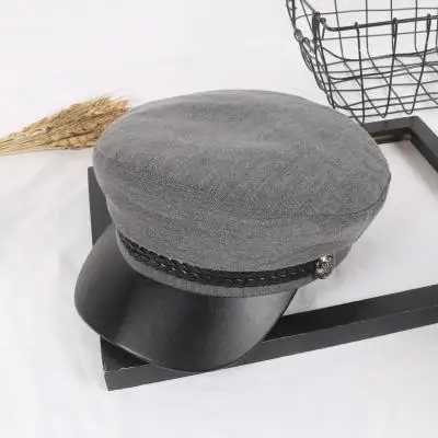 2019 Мужская и Женская Осенняя зимняя из искусственной кожи хлопковая военная шапка женская Девичья уличная