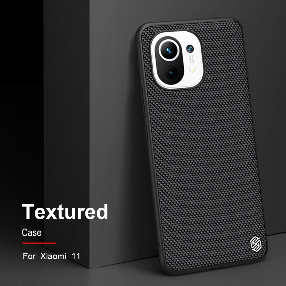 

For Xiaomi Mi 11 case NILLKIN Textured Nylon Fiber Case Durable Non-slip Thin & Light Back Cover case For Xiaomi mi11