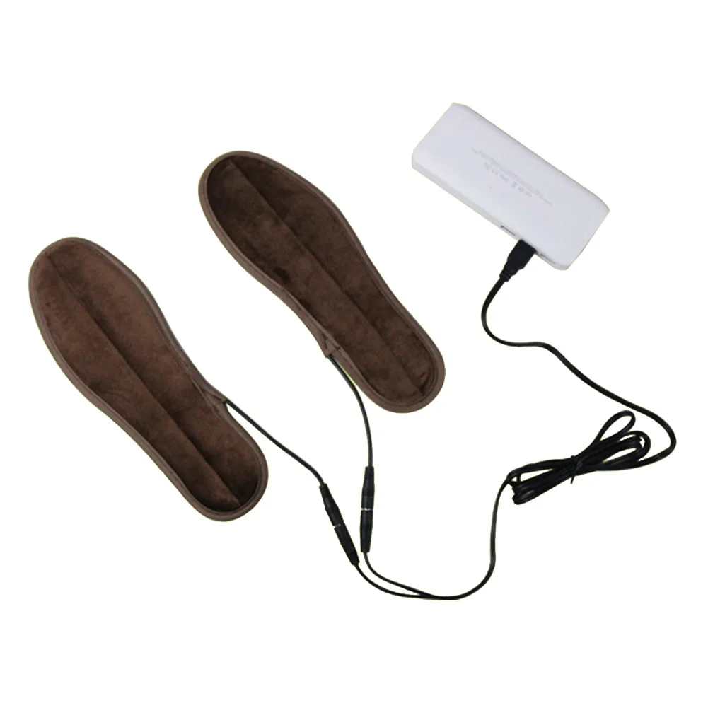 

Winter Quick Heated Insoles Soft Fleece Washable USB Electric Heating Insoles For Shoes Boots Feet Warmer