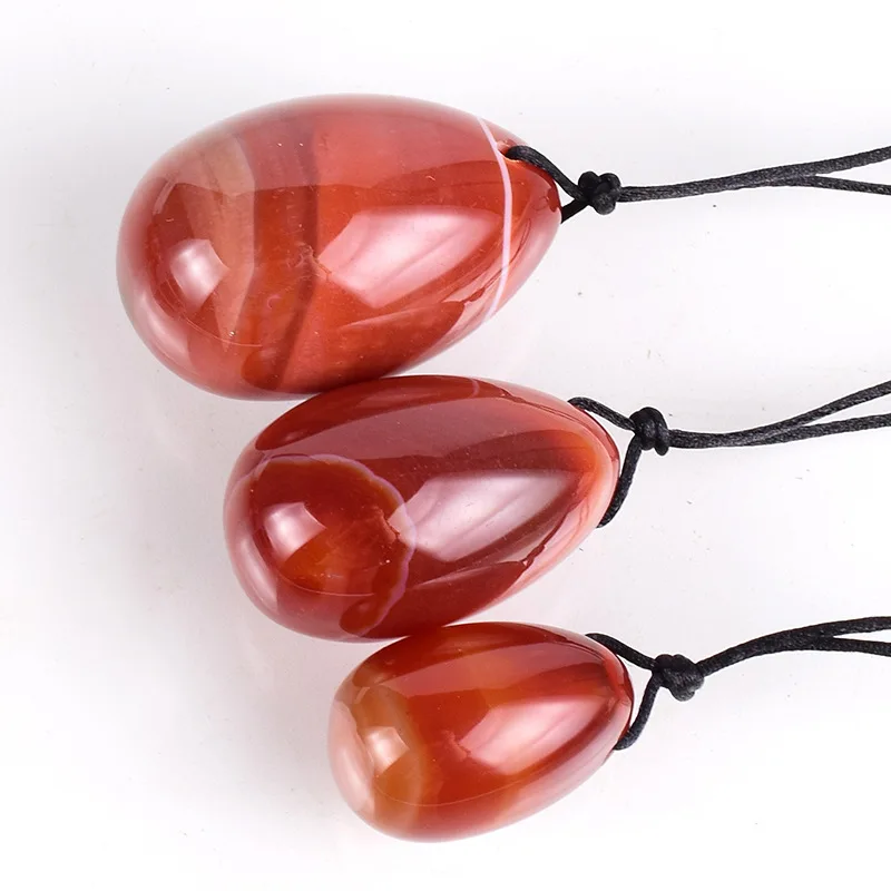 

Natural Red Agate Jade Egg Kegel Female Pelvic Floor Muscle Exercise Vaginal Tightening Ball Massage Postpartum Recovery