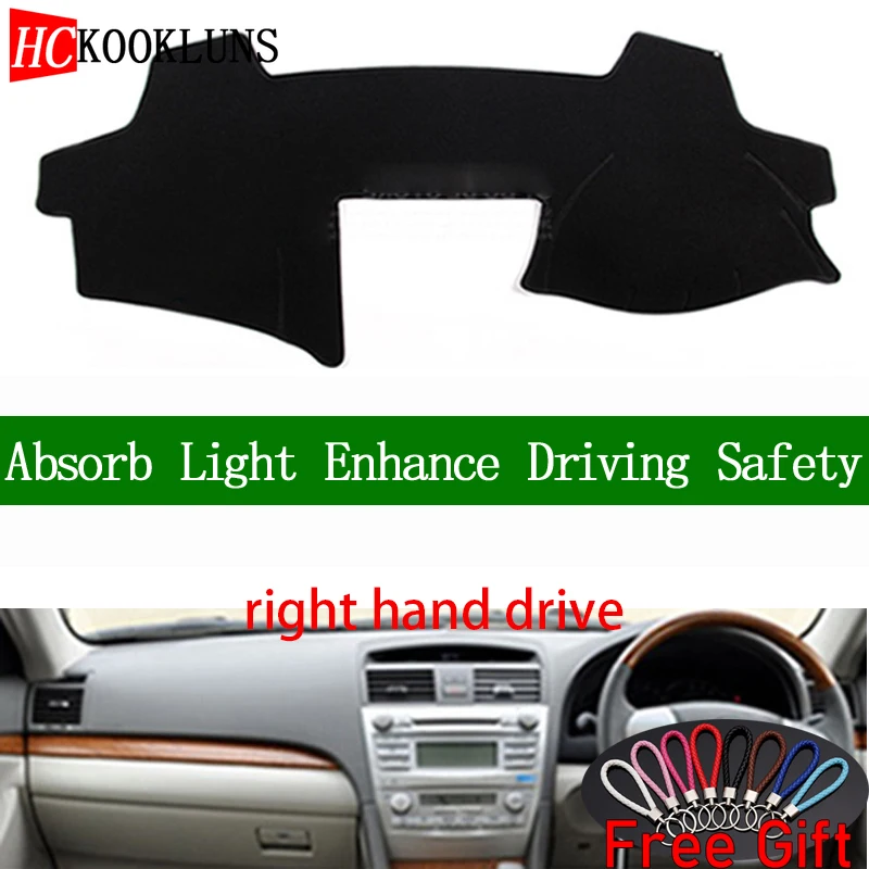 

For Toyota camry 2006 2007 2008 2009-2012 Right Hand Drive Dashboard Cover Car Stickers Dash Mat Carpet Interior Accessories