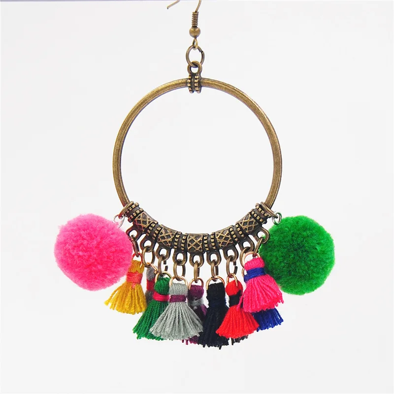 LosoDo серьги для женщин цыганские винтажные длинные Этнические старинные золотые