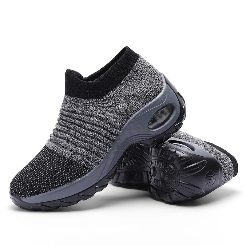 2019 Для женщин на платформе кроссовки дышащие сетчатые Вязание повседневная