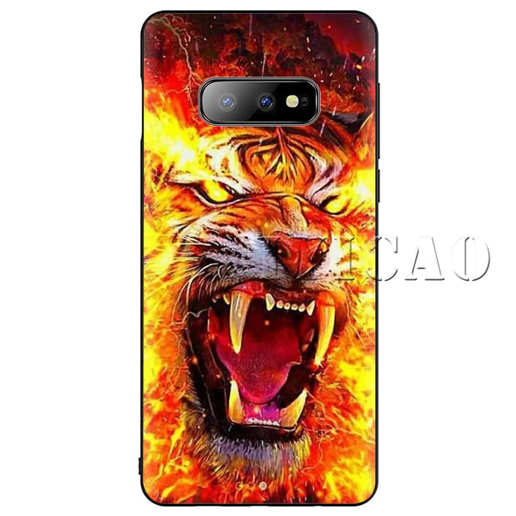 IYICAO Тигр Лев Мягкий силиконовый чехол для samsung S6 S7 S8 Edge S9 S10 Plus S10e телефона - купить