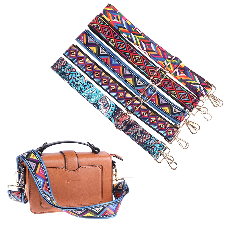 140 Cm O Bag Handle Bag Strap For Women Removable DIY Shoulder Rainbow Handbag Accessories Cross Body Messenger Nylon Bag Straps