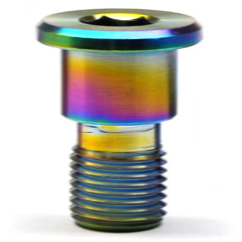 

5 Set Bike Accessories: 1 Pcs Folding Bicycle Pedal M14 Screw Colorful & 4 Set Bike Brake Shoe Bolts -Silver