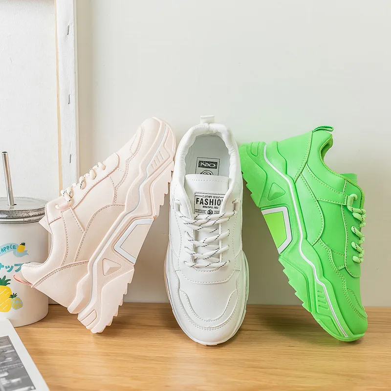 Новинка 2019 года Дизайнерские кроссовки женская повседневная обувь на платформе