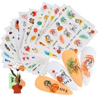 Дизайнерские модные дизайнерские наклейки для ногтей в абстрактном стиле с геометрическим рисунком лица и цветами, женские праздвечерние чные цветные наклейки для ногтей, аксессуары для дизайна ногтей