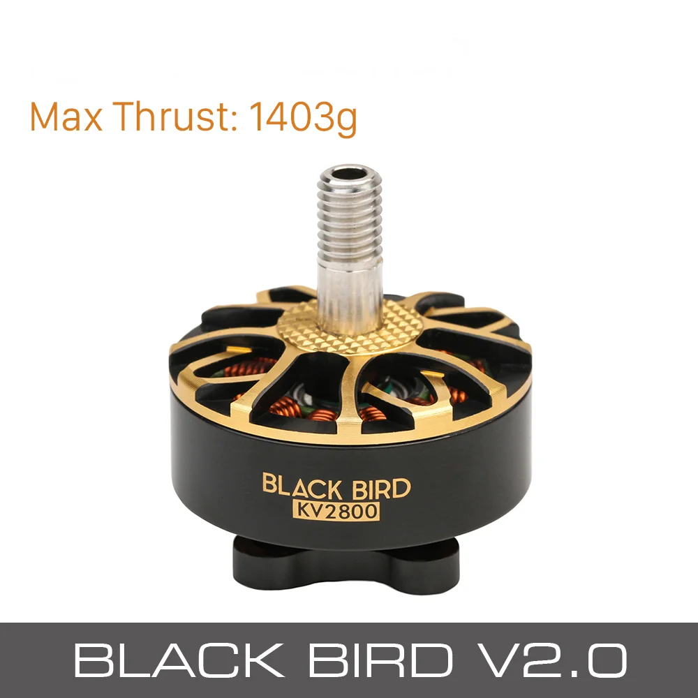 

T-MOTOR BLACK BIRD 2207 V2 KV1950 KV2800 BRUSHLESS FPV Motor Champion Co-brand for freestyle Version