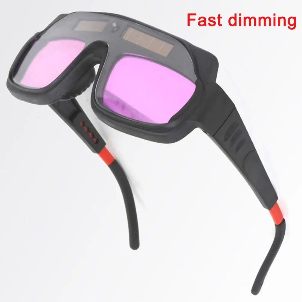 

Solar Automatic Dual Frequency Dimming Welding Glasses Anti-Glare Goggles Argon Arc Welding Glasses Integrated Lens Glasses