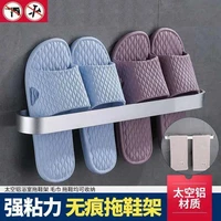 space aluminum bathroom slippers rack free perforated toilet racks slippers storage wall rack door wall hanging shoe rack