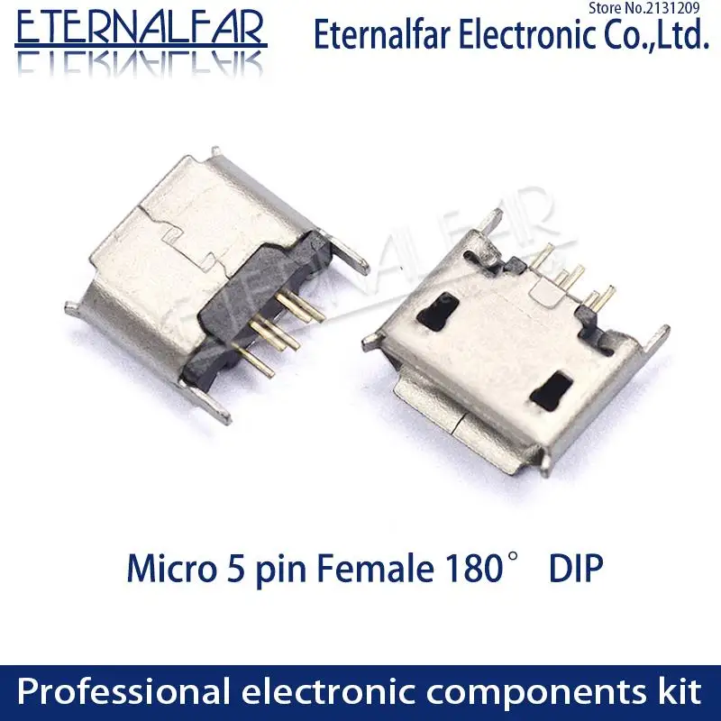 MK5P мини USB2.0 Тип A женский микро DIP 180 градусов прямой позиционирование пост