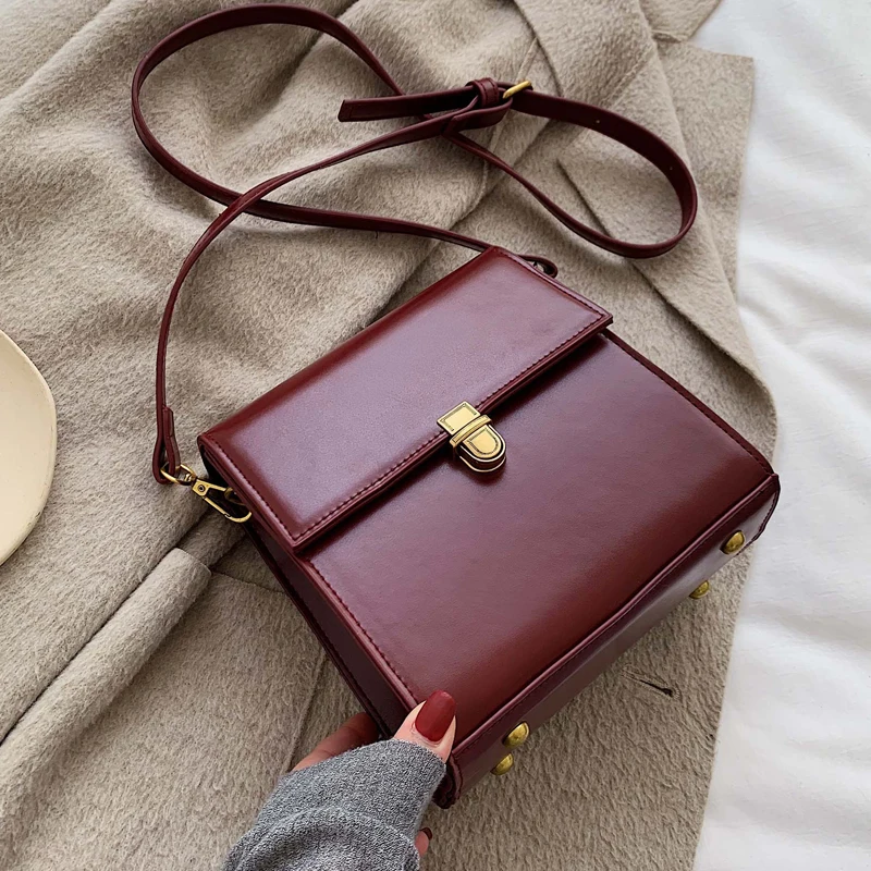 

Fashion Simple Style Vintage Leather Crossbody Bags For Women Luxury Shoulder Bag Female Travel Handbags tote bags for women
