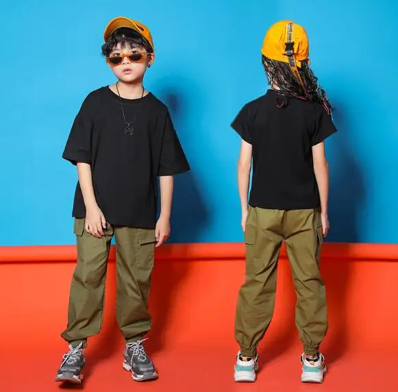 

Children Clothing Sets Summer Girls Short Sleeve T-shirt & Harem Pants 2 Pcs/Suits Kids Boys Hip Hop Costume Jazz Dance Set