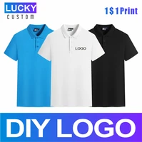 high quality imitation cotton polo shirt custom design company brand logoprint embroidery business casual breathable polo suit