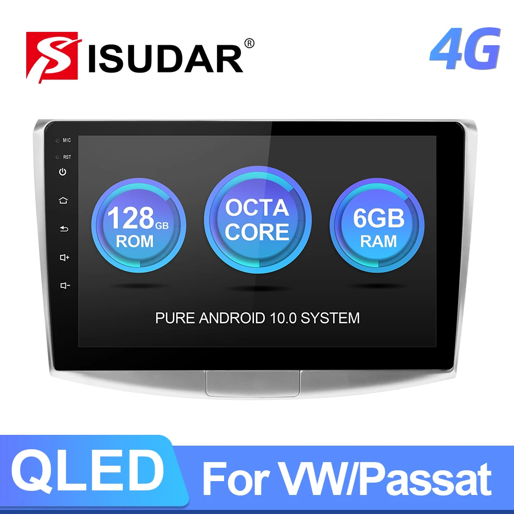 Автомагнитола ISUDAR T72 2DIN мультимедийный DVD плеер с Android 10 0 6 ГБ ОЗУ 128 Гб ПЗУ DSP FM