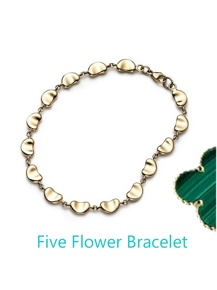 

silver 925 jewelry Five flowers bracelet for women summer luxury charms personality romantic fashion jewelry holiday gifts