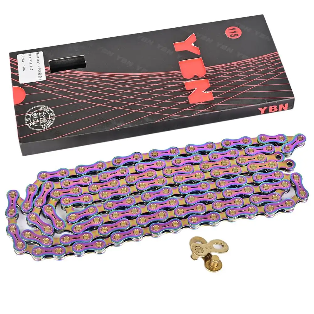 

chain mountain bike road bike chain 11/12 speed hollow 120L/126L electroplating rainbow color