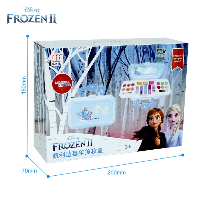 disney girls frozen 2 elsa anna cosmetics beauty make up set toy kids snow white princess fashion toys play house love gift free global shipping