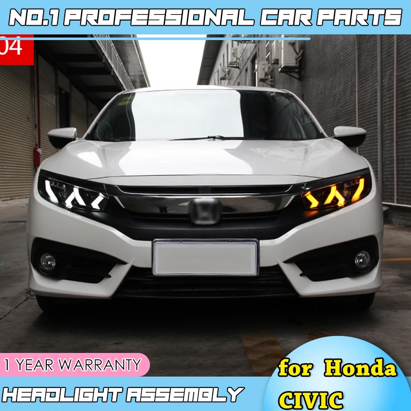 Автомобильные аксессуары 2016 2017 для Honda CIVIC X 10th светодиодные фары красный Ангел