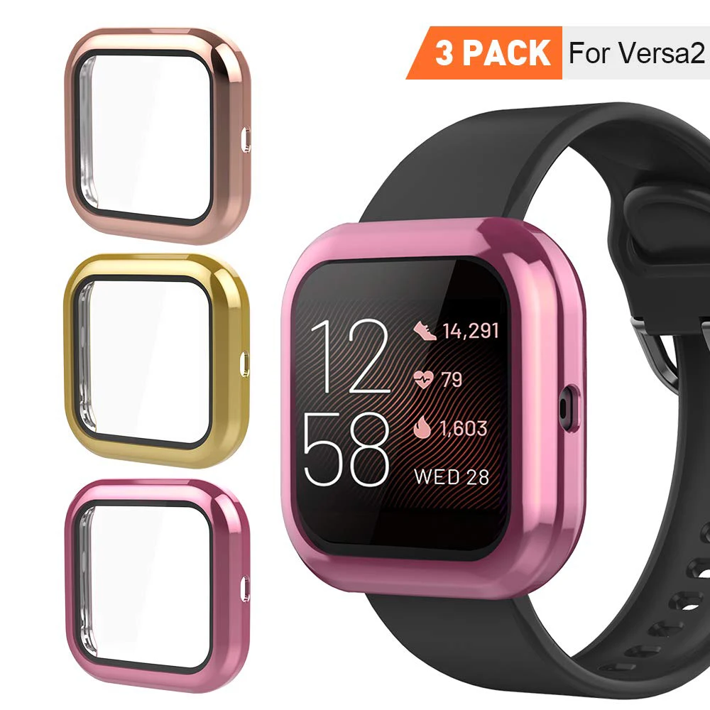 Защитный чехол для экрана Fitbit Versa 2 прочный Чехол бампер из ТПУ защитный